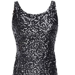 Shimmer Glam Sequin Sparkle Tank Top ❤️